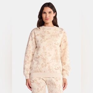 Disney | Women’s Cream/Tan Winnie The Pooh Graphic Crewneck Sweatshirt Size L